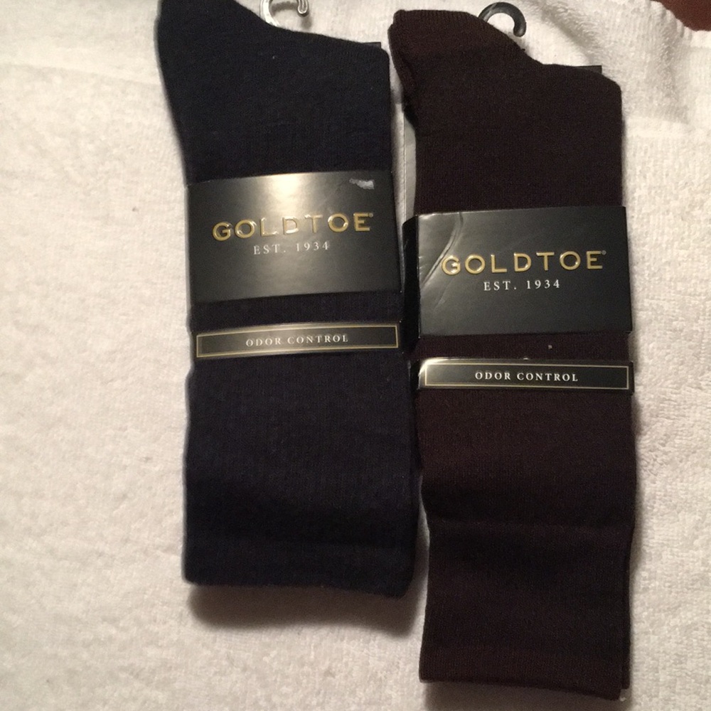 1 gray, 1 brown odor control socks